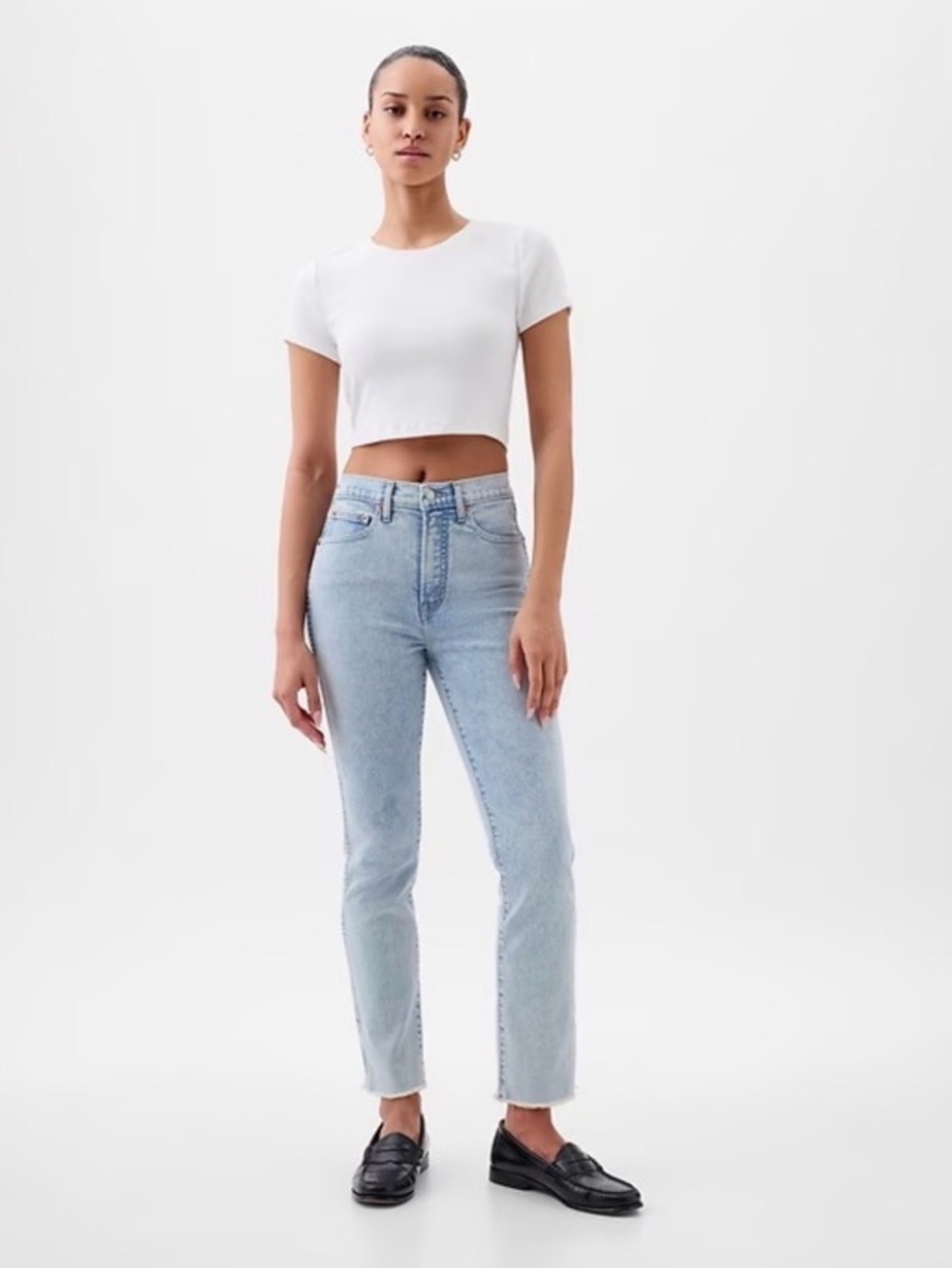 GAP Vintage Slim High-Rise Light Blue Women's Straight Jeans Size 2